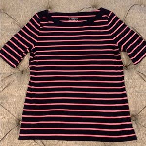 Talbots Boatneck stretch weekend tee M